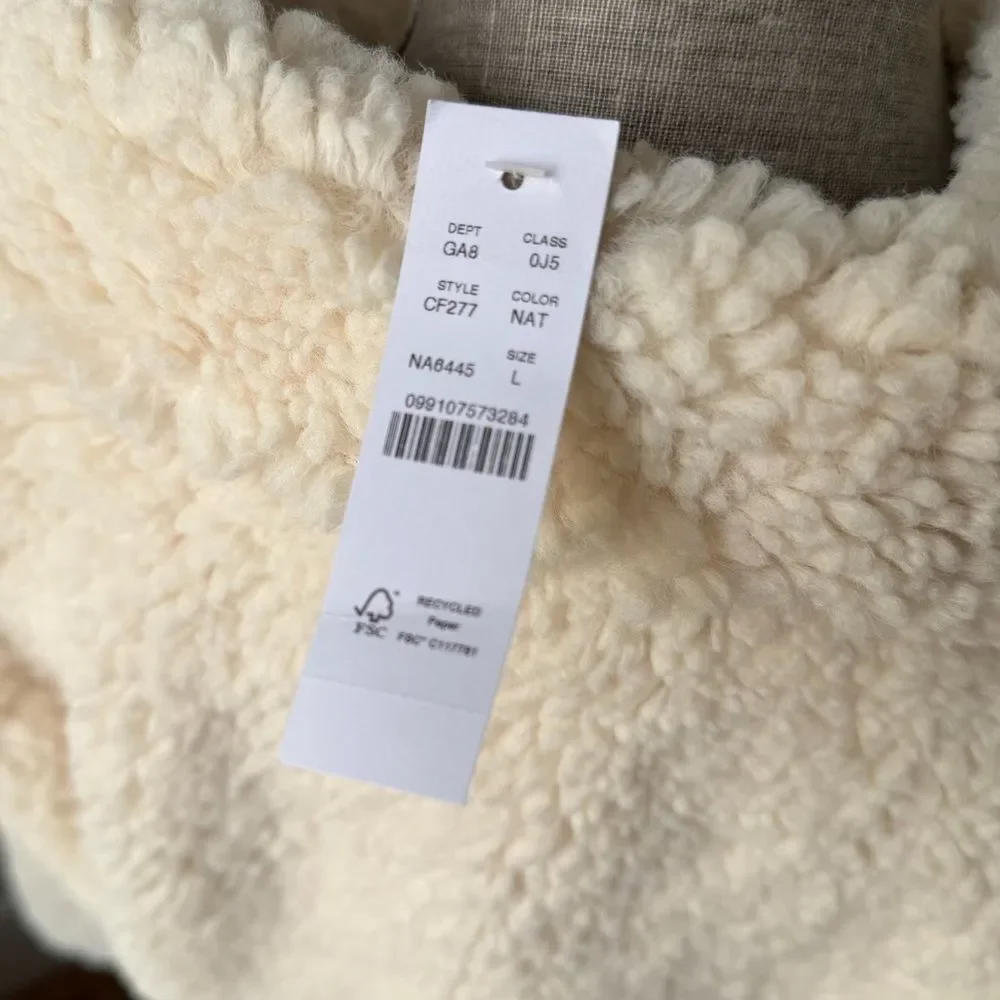 NWT J. Crew Sherpa Half-Zip Fleece Pullover Size Large